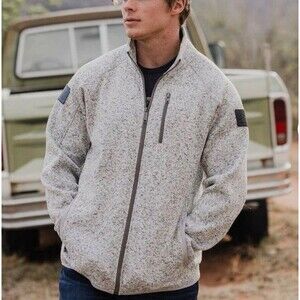 Grunt Style Sweater Jacket Full Zip Fleece Gray Mens 3XL